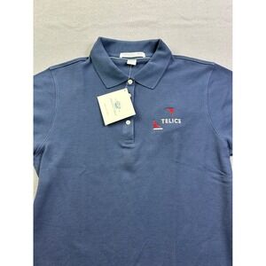 Chestnut‎ Hill Performance Mens Navy Blue Cotton Pique Polo Shirt Telics Logo M
